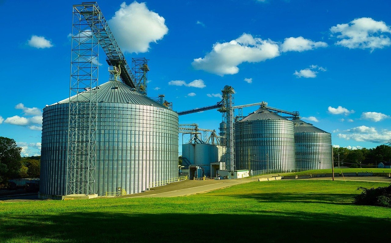 ohio, grain, silos, bins, steel, massive, large, farm, agriculture, storage, facility, sky, clouds, landscape, nature, outdoors, country, countryside, rural, hdr, blue farm, ohio, ohio, ohio, silos, silos, facility, facility, facility, facility, facility